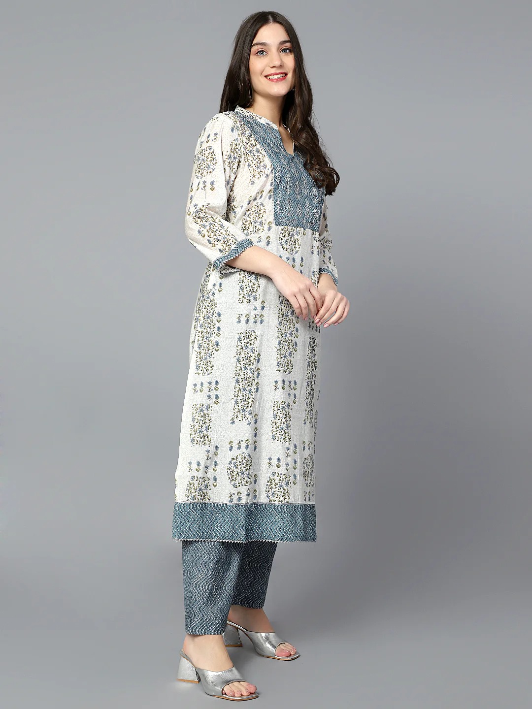 Women’s Casual Blueprint Printed Palazzo Set